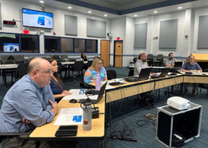 Tampa Bay Water staff answer questions during the 2023 Telephone Town Hall, part of the utility's Long-term Master Water Plan update community engagement process.